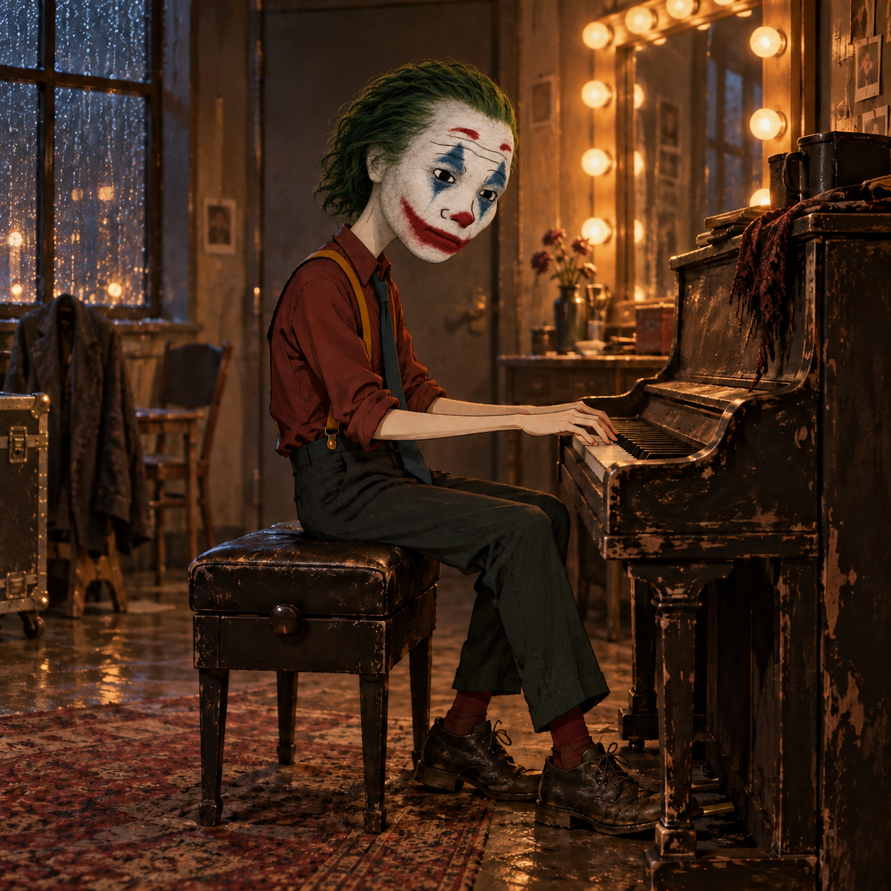 Wojaker musician variation playing an old piano